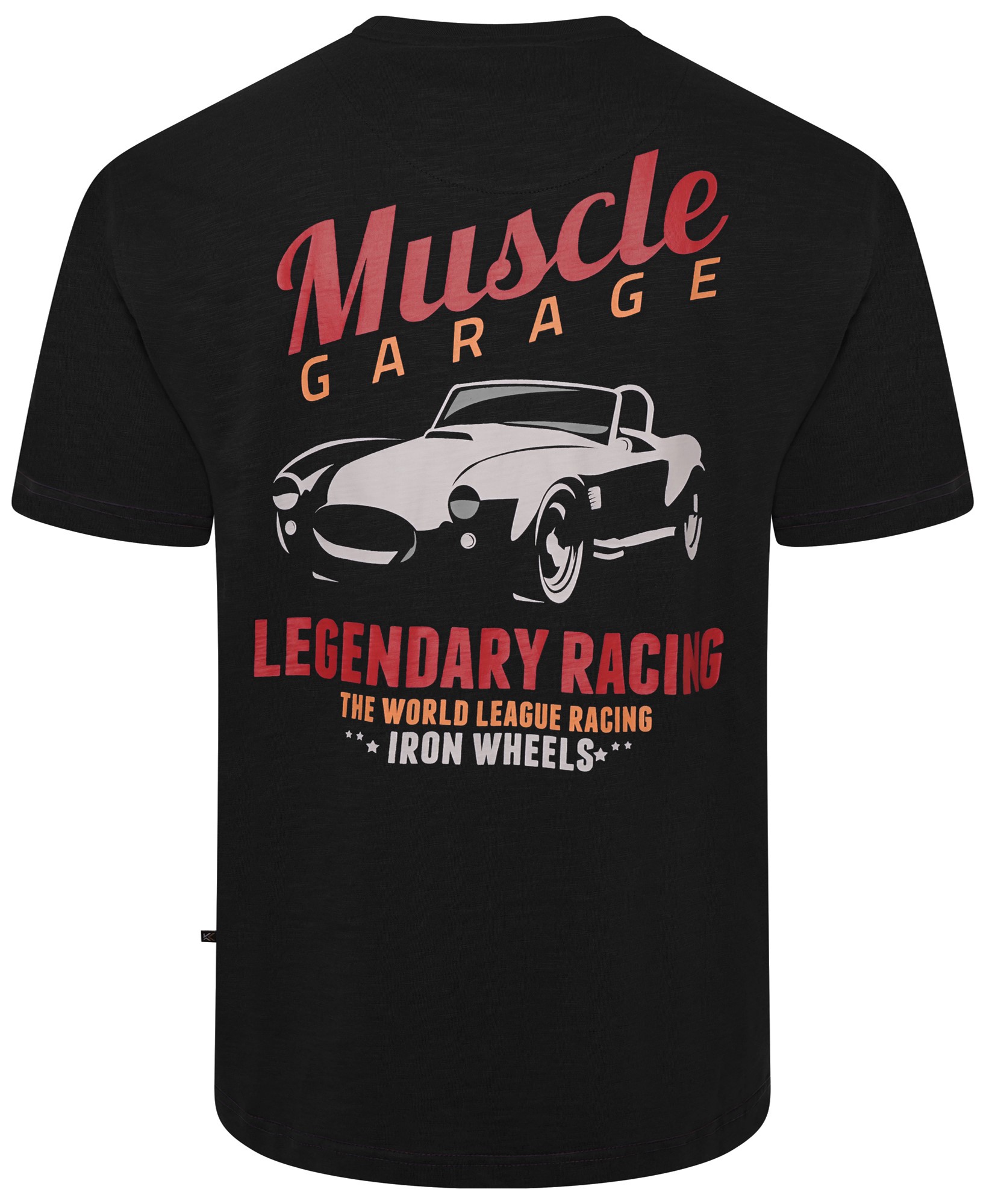 KAM Legendary Racing Slub TShirt Black BigDude